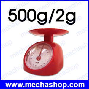 เครื่องชั่งน้ำหนักในครัว เครื่องชั่งสูตรอาหาร แบบสปริง หน้าจอแสดงผลขนาดใหญ่พร้อมขารองรับจานชั่ง 2 ขา พิกัดน้ำหนัก 500 กรัม ความละเอียด 2 กรัม