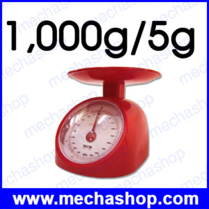 เครื่องชั่งน้ำหนักในครัว เครื่องชั่งสูตรอาหาร แบบสปริง หน้าจอแสดงผลขนาดใหญ่พร้อมขารองรับจานชั่ง 2 ขา พิกัดน้ำหนัก 1000 กรัม ความละเอียด 5 กรัม