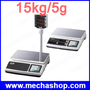 เครื่องชั่งคำนวณราคา ขนาดน้ำหนักชั่ง 15kg ความละเอียด5g ขนาดแท่นชั่ง 32.4X20.3cm ยี่ห้อ CAS รุ่น PR-15K (เกาหลี)