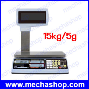 เครื่องชั่งคำนวณราคา แบบหน้าจอ2 ฝั่ง สําหรับผู้ซื้อและผู้ขาย ขนาดน้ำหนักชั่ง 15kg  ความละเอียด 5g รุ่น TPS-01 ยี่ห้อ Tiger