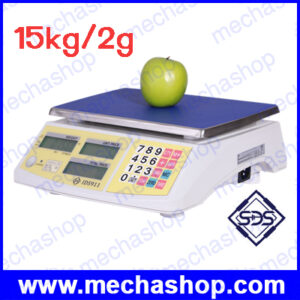 เครื่องชั่งดิจิตอล เครื่องชั่งคำนวณราคา 15kg  ความละเอียด2g ถาดชั่งเป็นสแตนเลส ขนาด 294x228x13.5mm รุ่น IDS911ยี่ห้อ SDS (ไต้หวัน)