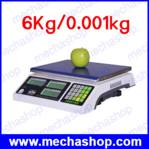 เครื่องชั่งดิจิตอล เครื่องชั่งคำนวณราคา 6kg ความละเอียด 0.001kg หน้าจอแสดงผล LCD สีดำ ถาดชั่งเป็นสแตนเลส ขนาด 228 x 294 mm ยี่ห้อ JADEVER รุ่น JPL-6K (ผ่านการตรวจรับรอง)