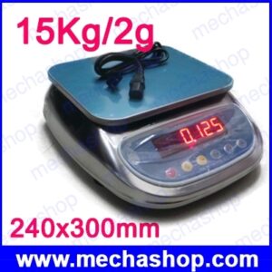 เครื่องชั่งกันน้ำ เครื่องชั่งสแตนเลส 15Kg ความละเอียด2g รุ่น TP-ACS-15KG Waterproof Digital Scales 15Kg/2G ขนาดถาดชั่ง 240x300mm