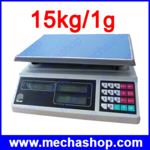 เครื่องชั่งดิจิตอล เครื่องชั่งคำนวณราคา Price computing scales 15kg ความละเอียด 1g หน้าจอแสดงผลLED 6หน้าจอ ACS-EC-LCD-15