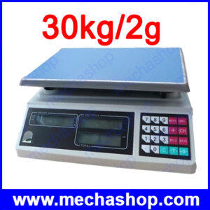 เครื่องชั่งดิจิตอล เครื่องชั่งคำนวณราคา Price computing scales 30kg ความละเอียด 2g หน้าจอแสดงผลLED 6หน้าจอ ACS-EC-LCD-30