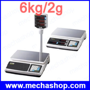 เครื่องชั่งคำนวณราคา ขนาดน้ำหนักชั่ง 6kg ความละเอียด2g ขนาดแท่นชั่ง 32.4X20.3cm ยี่ห้อ CAS รุ่น PR-6K (เกาหลี)